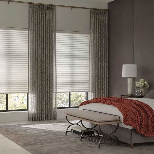 any-style-gotcha-covered-seeview-blinds patterned drapery with window shades in master bedroom