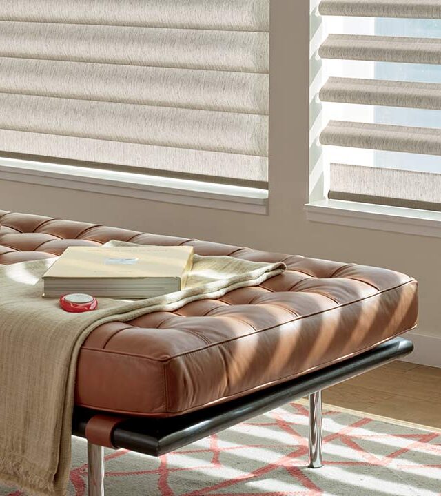 automatic window shades with red control pebble gotcha covered