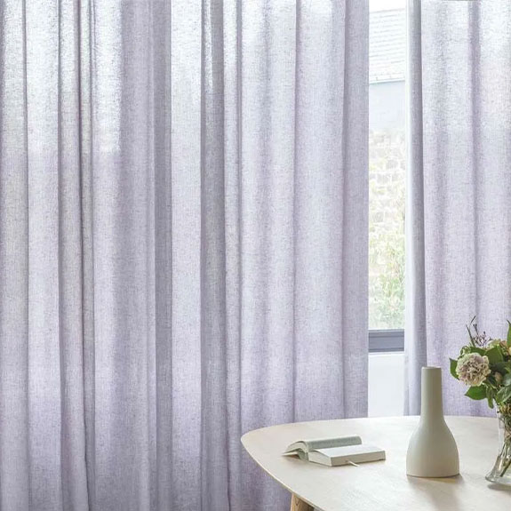 custom-window-treatments-purple-draperies-seeview-blinds-gotcha-covered purple custom drapery in dining room
