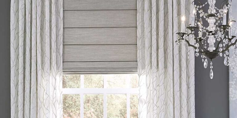 multiple layers of drapery at window