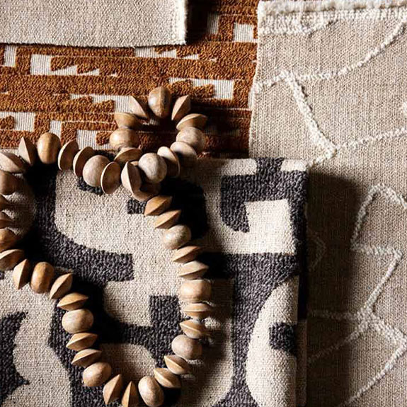fabric-collections-drapery-kravet-seeview-blinds-gotcha-covered textile and beads lay flat display