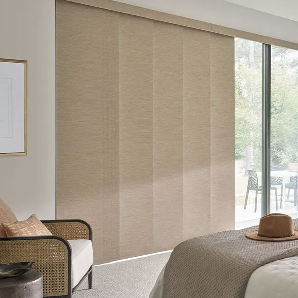 gotcha-covered-seeview-blinds-verticals-skyline-track-panel Skyline Gliding Window Panels in bedroom