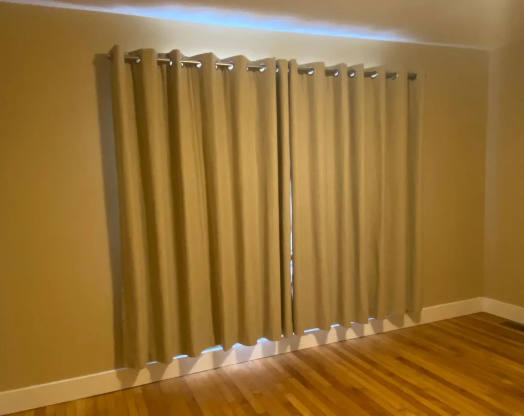 drapery in main bedroom