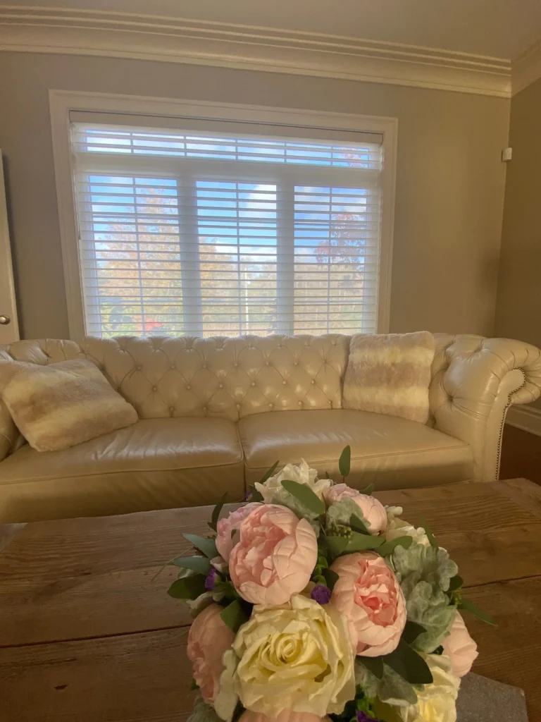 window blinds in living room