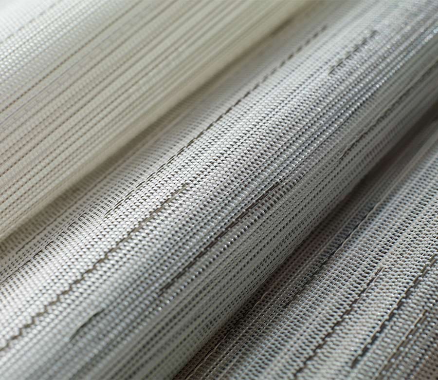 close up of solar view fabric options in neutral color scheme