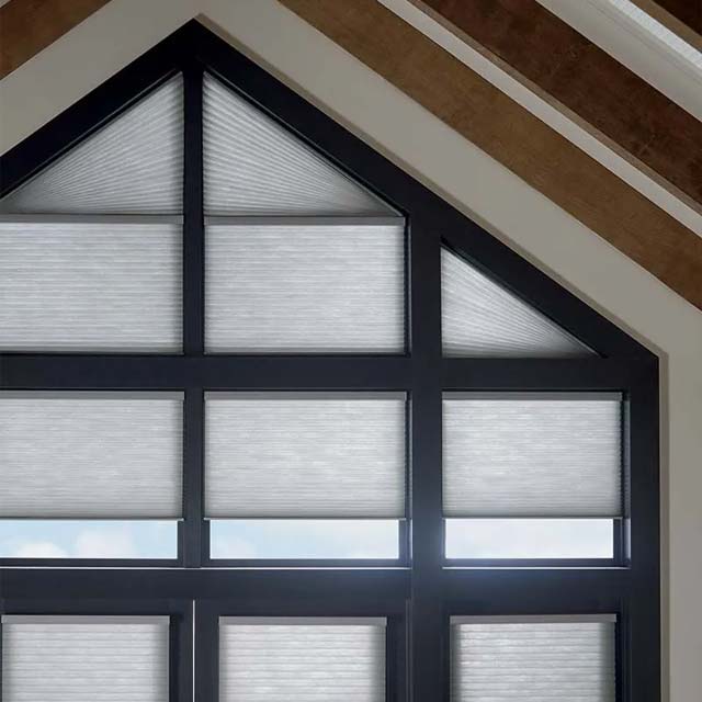 specialty shaped angled cellular window shades