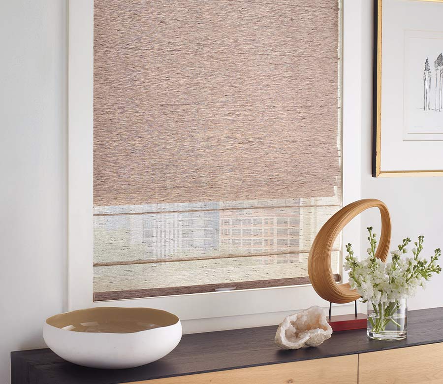 woven textured dual window shades