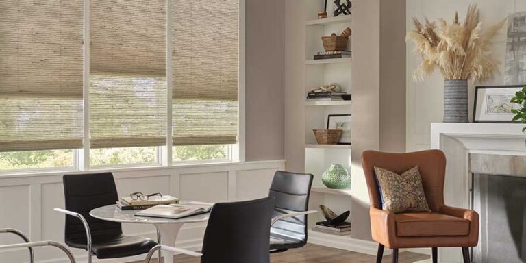 window covering options breakfast nook with woven shades