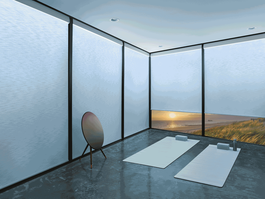 aura illuminated shades in nova scotia home