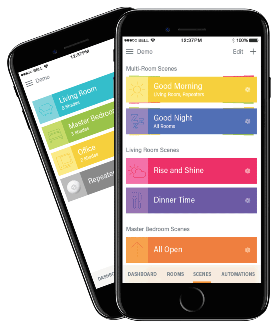 smart tech app for motorized blinds in nova scotia home