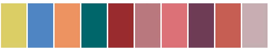Pantone palette in Nova Scotia home