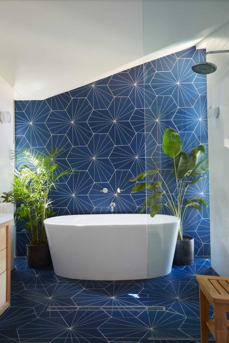 deep blue graphic design bathroom pantone nova scotia