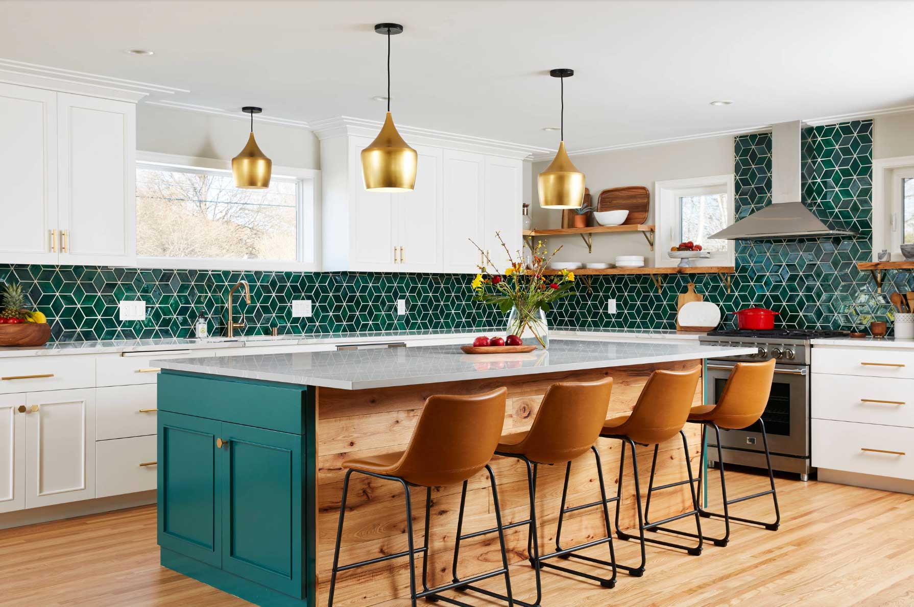 green pantone with white in nova scotia home