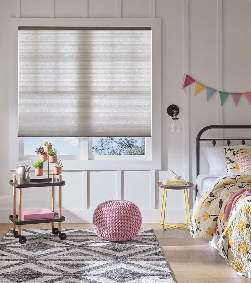 child-safe-window-treatments-cellular-shade-gotcha-covered-seeview-blinds childrens bedroom gray cordless cellular shades