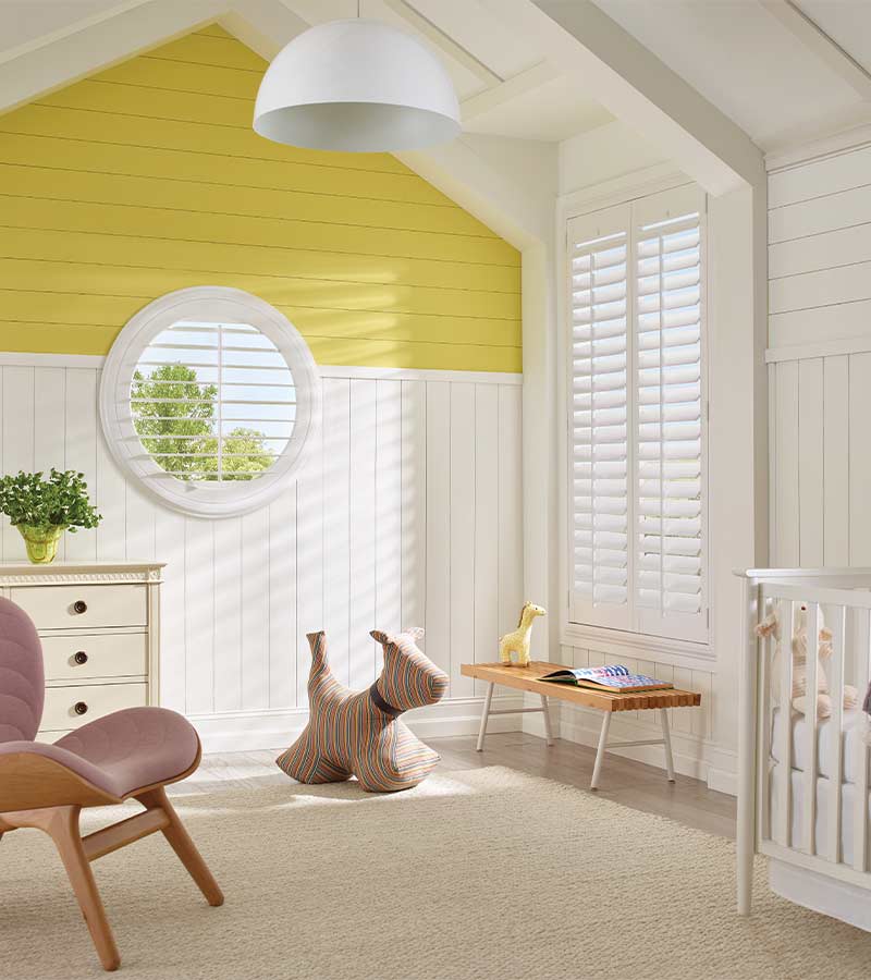 child-safe-window-treatments-nursery-wood-shutters-gotcha-covered-seeview-blinds bedroom white child safe shutters