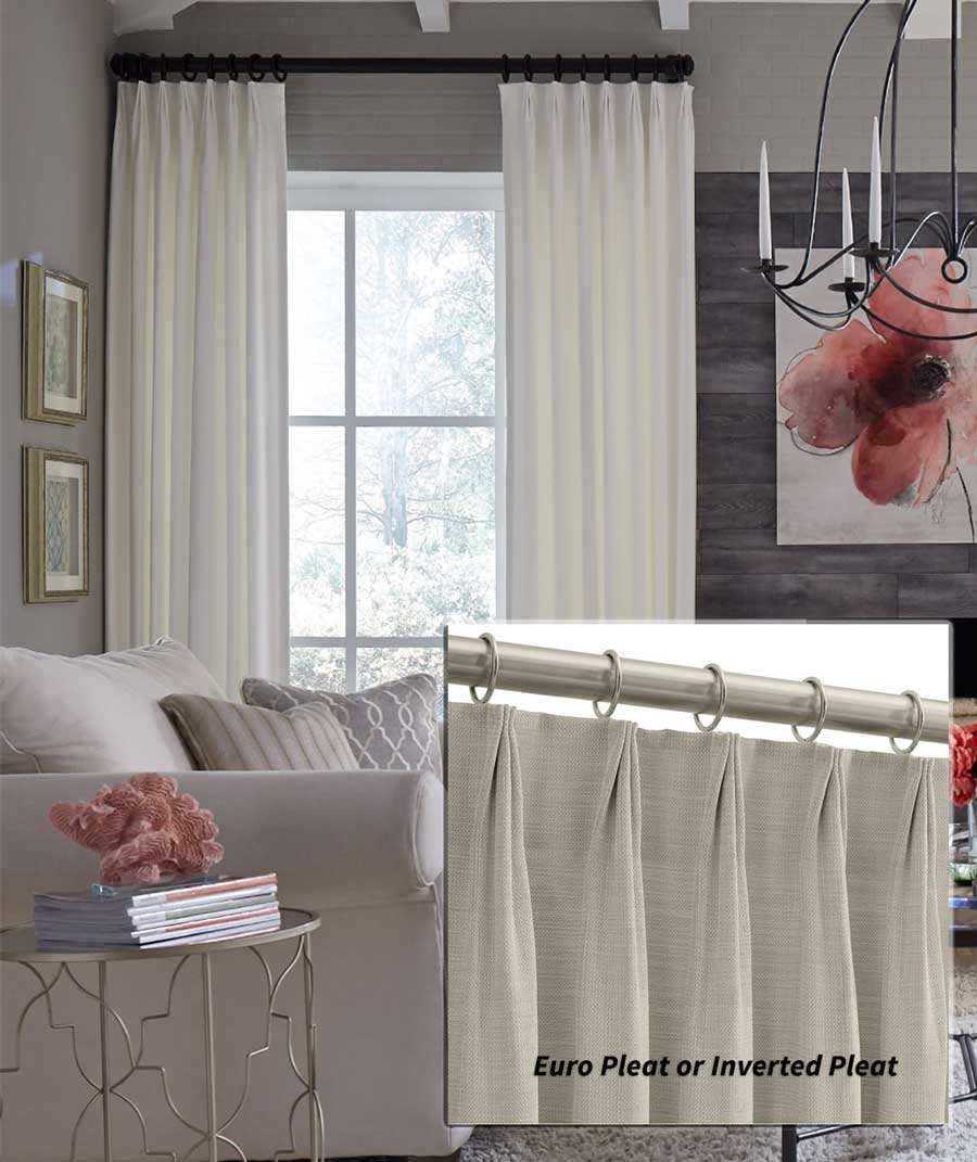 Euro pleat drapery inverted halifax ns