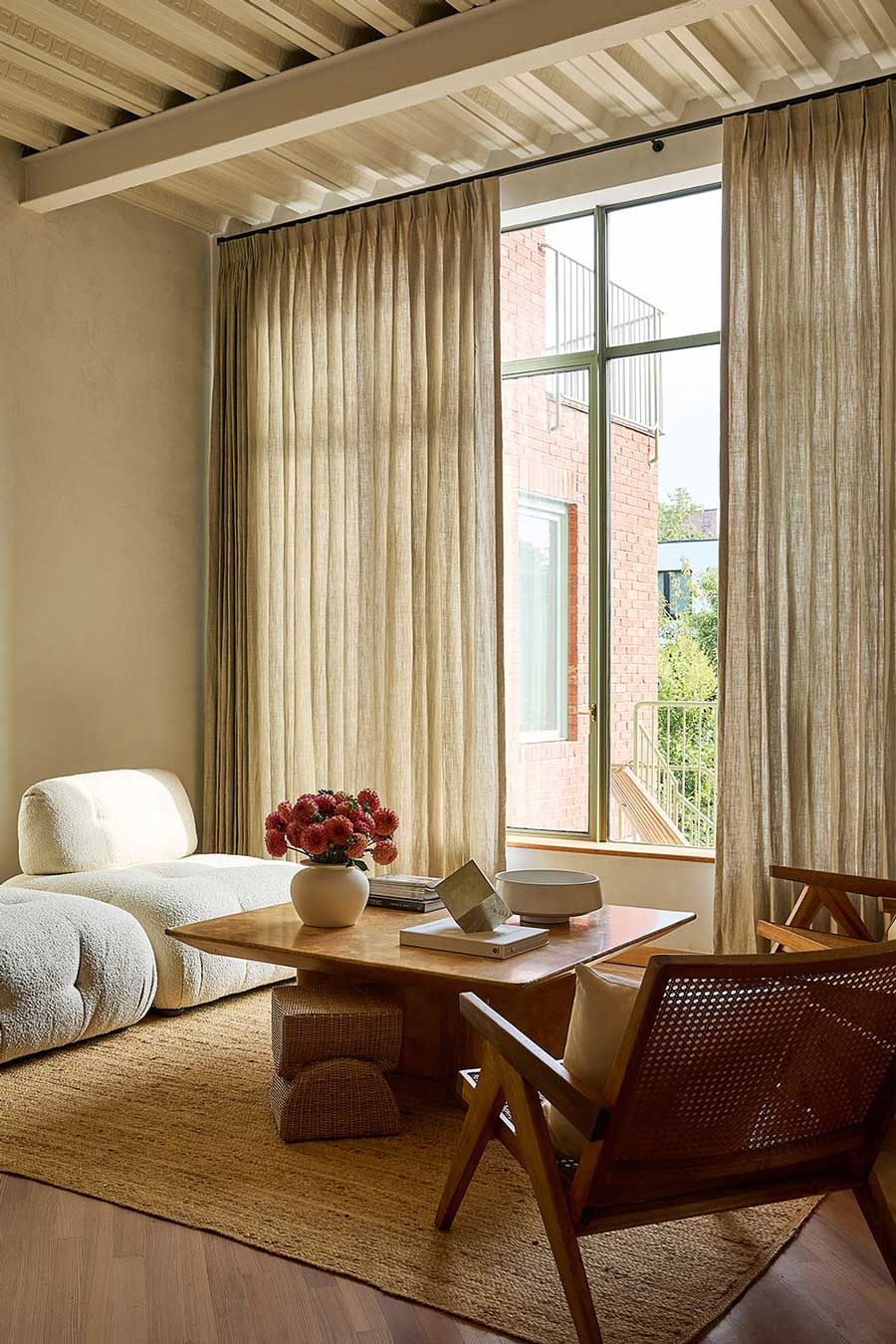 Beige Drapery with Inverted pleat halifax ns