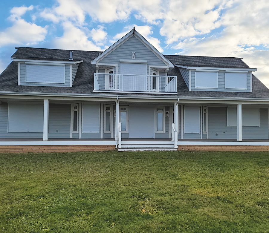 kf alulux exterior shutters on home in River John