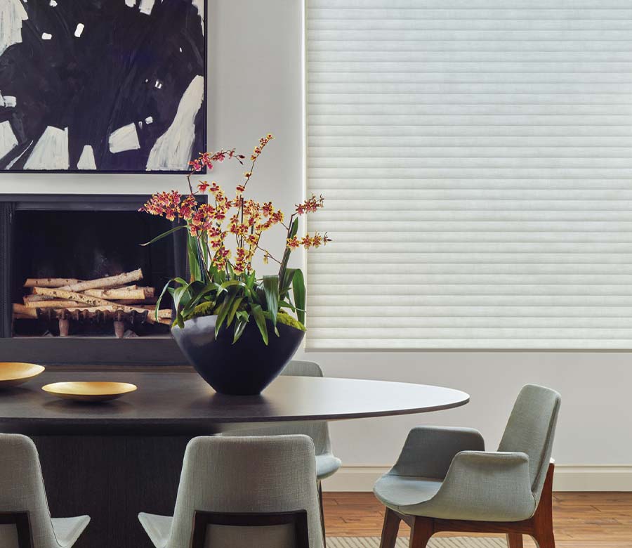 White cellular roller shades for dining room with light filtering solutions sonnette shades